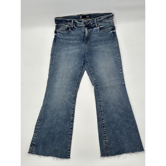 Kut from the Kloth Jeans sz 26 Ana High Rise Fab Ab Flare‎ Inseam 27 raw hem - Picture 2 of 7